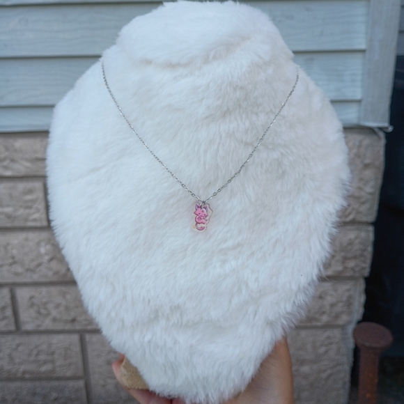 2/$10 Pokemon Espeon Kawaii Handmade Stainless Steel Acrylic Charm Necklace - Picture 3 of 5